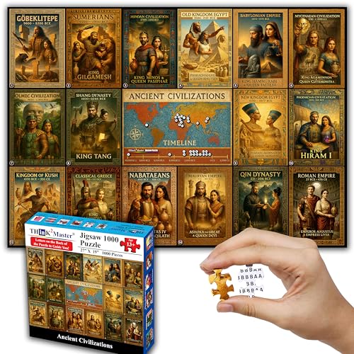 Ancient Civilizations World History Jigsaw Puzzle 1000 Pieces Large Format for 13+