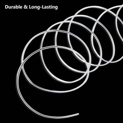 4 Pcs Aluminum Craft Wires, 3mm*10m, 2mm*5m, 1.5mm*5m, 1mm*5m, Bendable Craft Wire for Sculpting Armature DIY Jewelry Making (Silver)