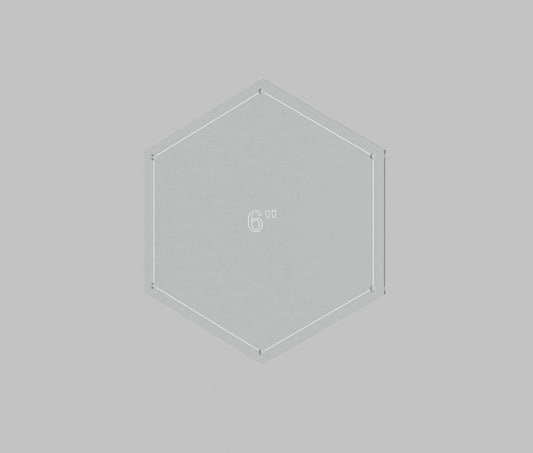 Hexagon Quilting Template Set - 6" with 1/4" Seam Allowance - Durable Acrylic Templates for Quilting, Patchwork, Crafting, & Sewing Projects - Clear Templates for Accurate Designing