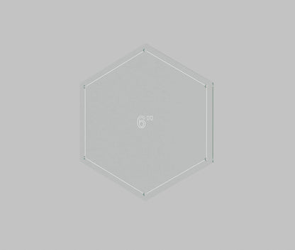 Hexagon Quilting Template Set - 6" with 1/4" Seam Allowance - Durable Acrylic Templates for Quilting, Patchwork, Crafting, & Sewing Projects - Clear Templates for Accurate Designing