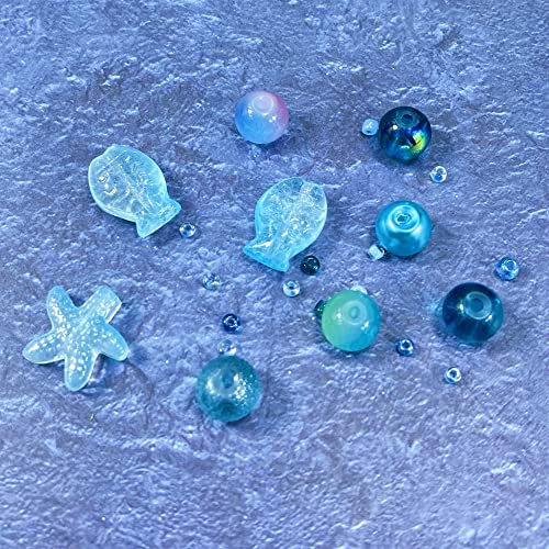 Assorted Glass Resin Beads Multi Size Colors Smooth Cracked Gravel Millet Spacer Beads for Bracelets Necklace Earring DIY Jewelry Making Craft