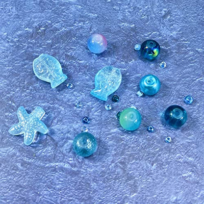 Assorted Glass Resin Beads Multi Size Colors Smooth Cracked Gravel Millet Spacer Beads for Bracelets Necklace Earring DIY Jewelry Making Craft