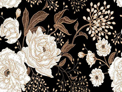 Wall Mural Peonies and Roses Floral Vintage Wallpaper (162.5 Sq Ft)