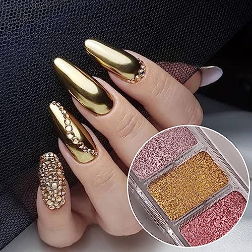 6 Colors Chrome Nail Powder Palette