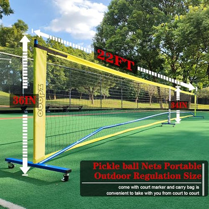 Pickleball Net Set with Wheels