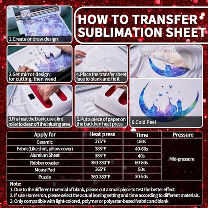 Red Sublimation Transfer Sheets for Heat Press Machine