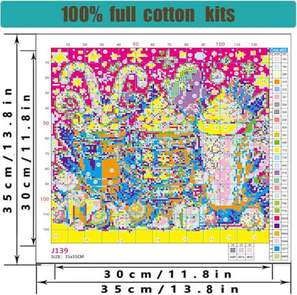Christmas Stamped Cross Stitch Kits for Beginners Adults