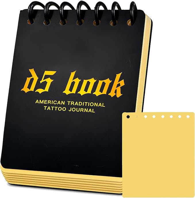 D5 Tattoo Practice Flipbook - 7 Sheets of 3MM Silicone Skin, Create Your Own Tattoo Training Journal, Portable & Reusable for DIY Tattoo Artists, Premium Material, Original Tattoo Practice Book