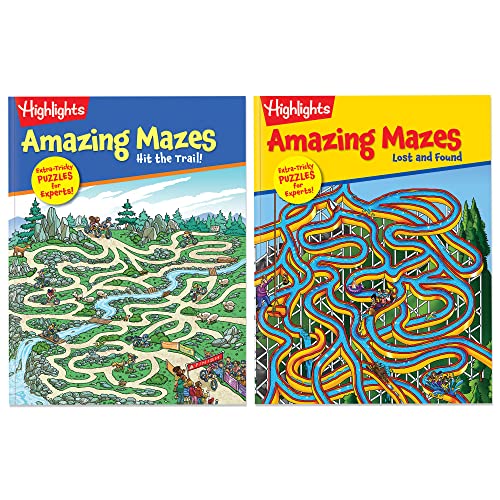 Amazing Mazes Expert Maze Books for Kids Ages 6 and Up (2 Count)