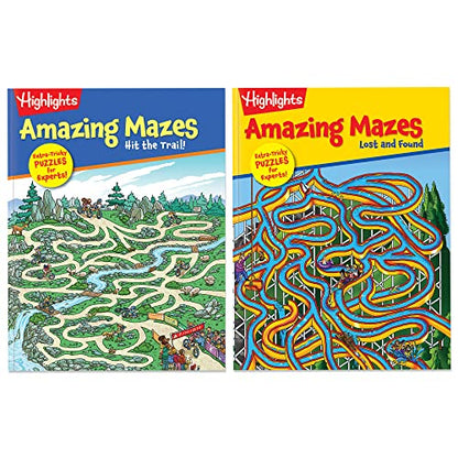 Amazing Mazes Expert Maze Books for Kids Ages 6 and Up (2 Count)