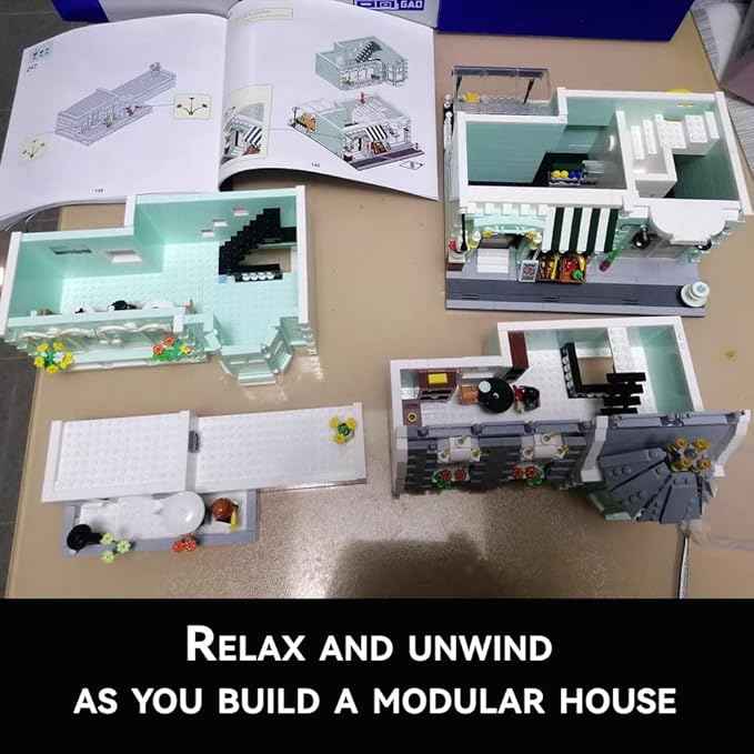 City Grocery Store Building Blocks Set for Adults, 3 Levels Street View Modular House Building, Christmas Birthday Gift for Teens(2225 Pcs)