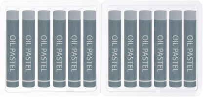 PATIKIL Gray Oil Pastels, 12Pcs Soft Oil Crayons Creamy Pastels Stick Art Supplies for Art Painting Drawing Blending Graffiti for Artists Beginners