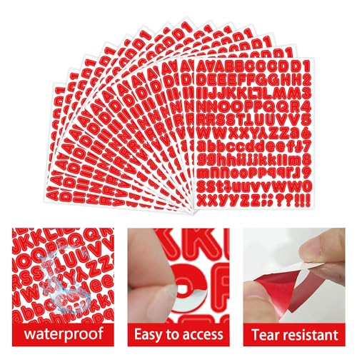 Red Alphabet Letter Stickers