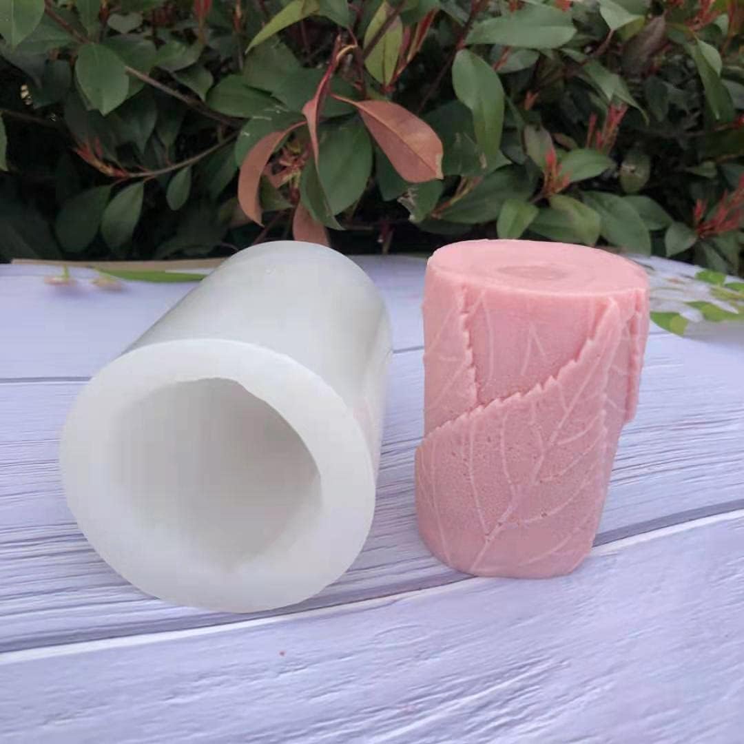Tree Leaf Candle Mold Silicone Clay Soap Mould for Making Soy Wax Beeswax Candles Handmade Art Craft Fondant Cake Decor