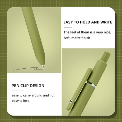 Gel Pens, 10 Pcs 0.5mm Fine Point Smooth Writing Pens High-End Series Black Ink Pens for Journaling Note Taking, School Office Supplies for Women Men (10 Pcs Mixed colors)