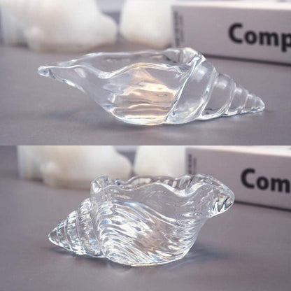2PCS Silicone Conch Shaped Tray Mold Creative Sea Snail Epoxy Resin Casting Mold for Making Jewelry Tray Dishes Storage Home Decor Resin Crafts Art Supplies Ideal Gift