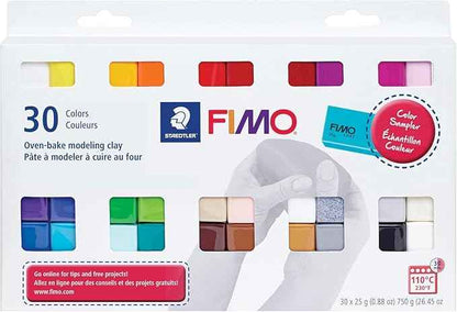 STAEDTLER 4 Pack - FIMO Soft Oven-Bake Polymer Modeling Clay (4 Sets of 30 pcs) Starter Kit for Scultpting, and Crafting for Beginners, Assorted Colors (0.88 oz Blocks), 120 Count