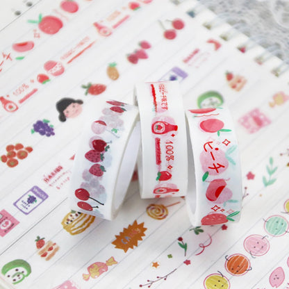 60 Rolls Cartoon Washi Tape Set Washi Tape Stickers Decorative Washi Tapes for DIY Crafts Scrapbooking Projects Paper Stickers