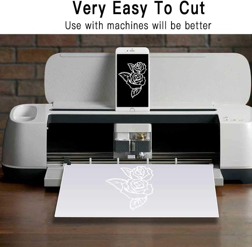 EGOSKY 26 Pack 6 Mil Mylar Sheets, 12" x 12" Clear Blank PET Blank Stencil Material, Make Your Own Stencil for Silhouette, Cricut Vinyl