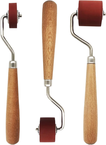 3 Pcs Craft Stamping Brayers Brayer Rollers, Rubber Rollers Brayer, Rubber Brayer Roller Brayer Ink Roller for Stamping, Printing, Printmaking