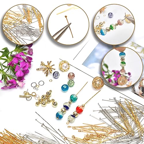 100pcs 18K Gold Filled Ball Pins Non Tarnish Craft Earring Bracelet Jewelry Making Accessories Supplies (100 Count)