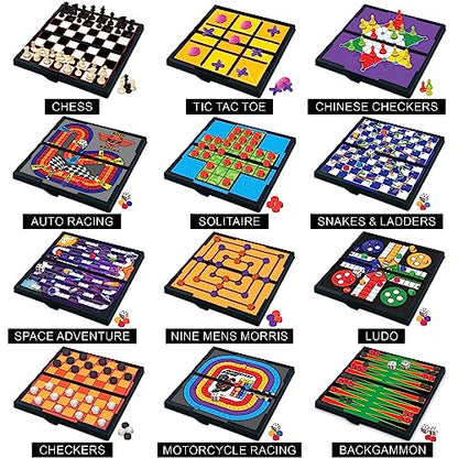 Magnetic Board Travel Games for Kids (12 Count)