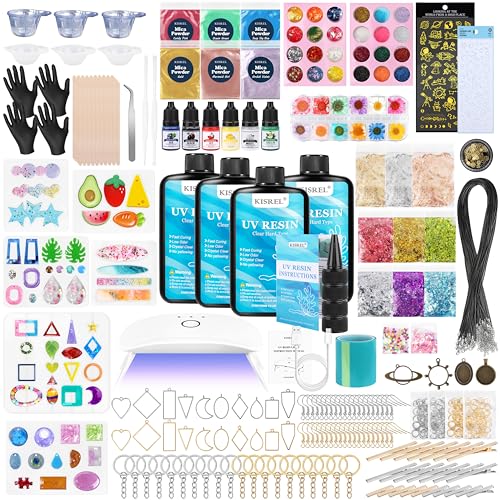 400g UV Resin Kit with Light and Molds