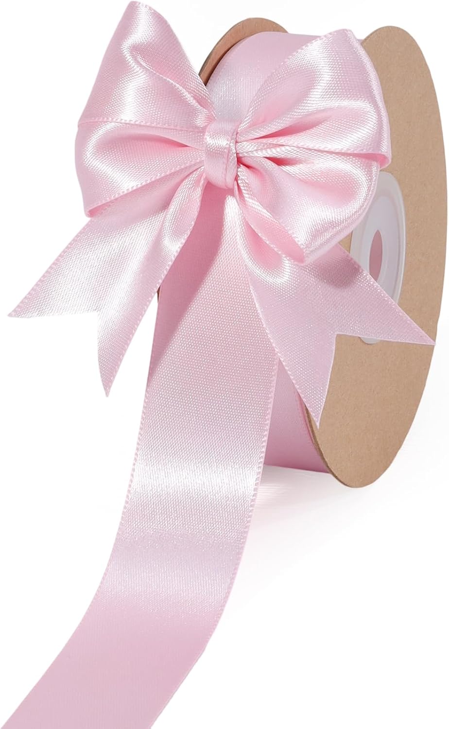 LaRibbons Light Pink Satin Ribbon 1 Inch 50 Yards Luxury Double Faced Pink Silk Ribbon for Gift Wrapping Flower Bouquet Crafts Wedding BabyShower Decoration - Crafty Corner