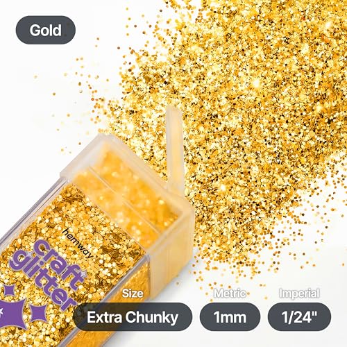 Craft Glitter Shaker Gold 130g Extra Chunky (4.5 Ounce)