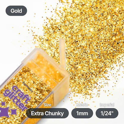 Craft Glitter Shaker Gold 130g Extra Chunky (4.5 Ounce)