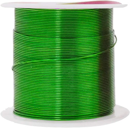 Mandala Crafts 22 Gauge Anodized Aluminum Craft Wire for Jewelry Making - 450 FT Colored Flexible Silver Black Gold Purple Red Kelly Green Wire - Bendable for Bonsai Armature Crafting Sculpting - Crafty Corner