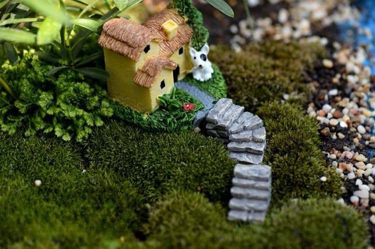 2 Pcs Curved Stone Steps Miniature Fairy Garden Accessories (2 Count)
