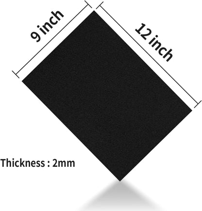 MEARCOOH Black Foam Sheets Crafts 9x12 Inch 2mm Eva Craft Foam Paper for Crafts Project Preschoolers Classroom Scrapbooking DIY Cosplay(10 Sheets) - Crafty Corner