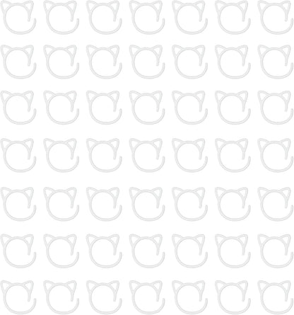 uxcell 50pcs Stitch Markers, Spiral Stitch Markers Crochet Needle Clip Counter Knit Ring Crochet Locking Sewing Accessories for DIY Handcraft Knitting and Crocheting, White