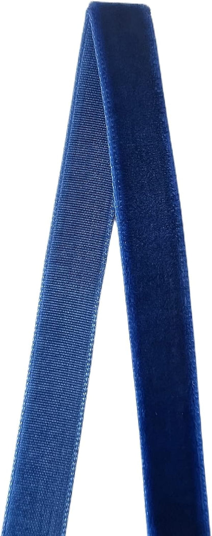 Vintage Sapphire Blue Velvet Ribbon, 3/8 Inch X 25Yd - Crafty Corner