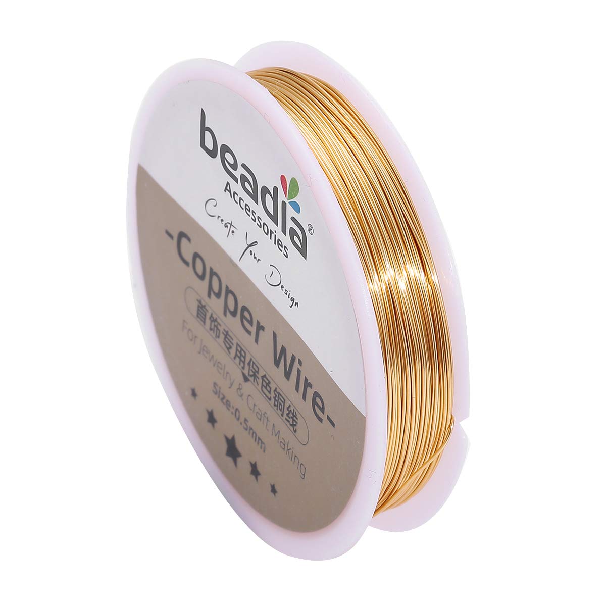 KC Gold Copper Wire 0.5mm Bead Cord for Bracelet Necklace Charm Beading Jewelry Making 22yard - Crafty Corner