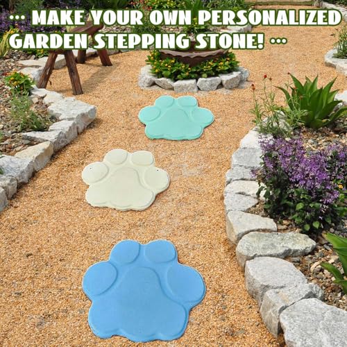 Large Paw Print Stepping Stones Mold
