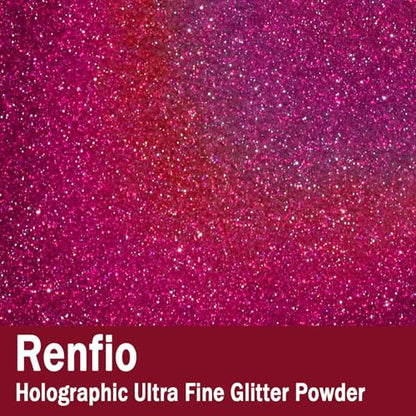 Holographic Ultra Fine Red Glitter Powder Metallic Resin Glitter