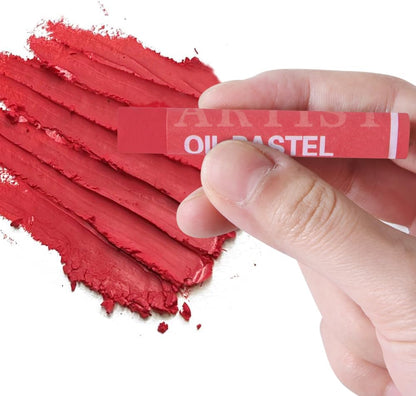 Mifuner Soft Oil Pastels Set (6 Sticks,6 Colors),Colors Heavy Oil Pastels Vibrant and Creamy,Pastel Art Supplies for Artists,Gallery Oil Painting Stick,Beginners,Adult Art Drawing Red