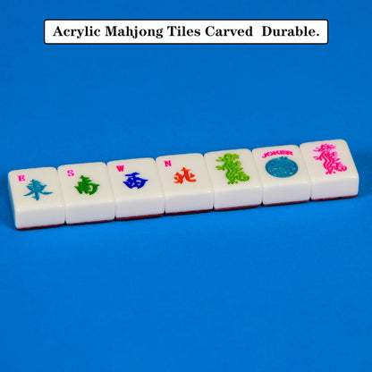 Acrylic American Mahjong Tile Set 1.2-inch Mahjong Tile Set 166 American Mahjong Set