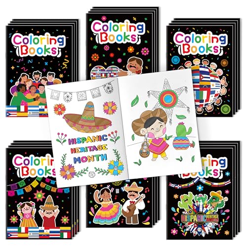 Hispanic Heritage Month Coloring Books (24 Count)