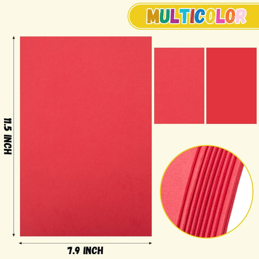 10 Pack Foam Sheets Craft 8 x 12 inch, Eva Color Foam Paper for Art Crafts Projects, Classrooms Scrapbook Gift DIY Cutters Card Party Decoration (Red) - Crafty Corner