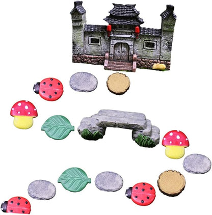 DIY Mini Mushroom Pedal Ornament Fairy Garden Decor for Outside Stepping Stone Kit