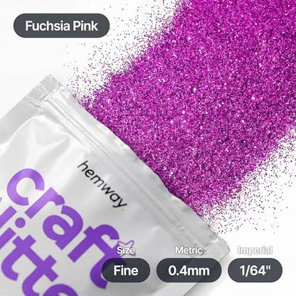 Craft Glitter Fuchsia Pink 100g Fine Glitter (3.5 Ounce)