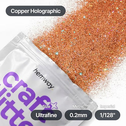 Craft Glitter Copper Holographic 100g Ultrafine Glitter (3.5 Ounce)