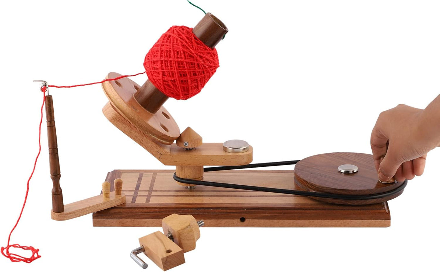 Large Handcrafted Wooden Yarn Winder & Swift – Signature Ball Winder for Crocheting, Knitting, Weaving – Heavy-Duty Yarn Winder for 8-12 oz Skeins