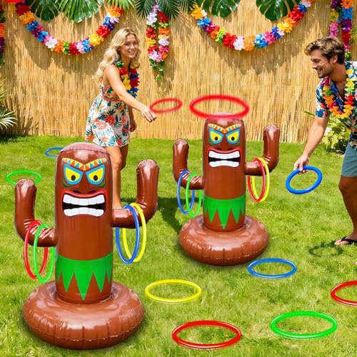 27" Inflatable Luau Tiki Pool Toss Games