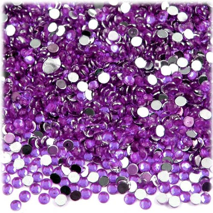 5-PK Set (7,200-Piece), Round 3mm Rhinestones, Flatback, Gray Tones (7200 Count)