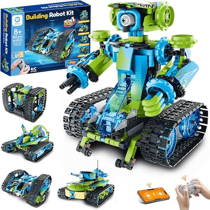 Robot Car Building Kit with Remote Control STEM Gift for Boys 8 (662 Count)