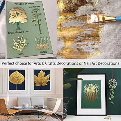 Imitation Gold Leaf Sheets Champagne 100 PCS